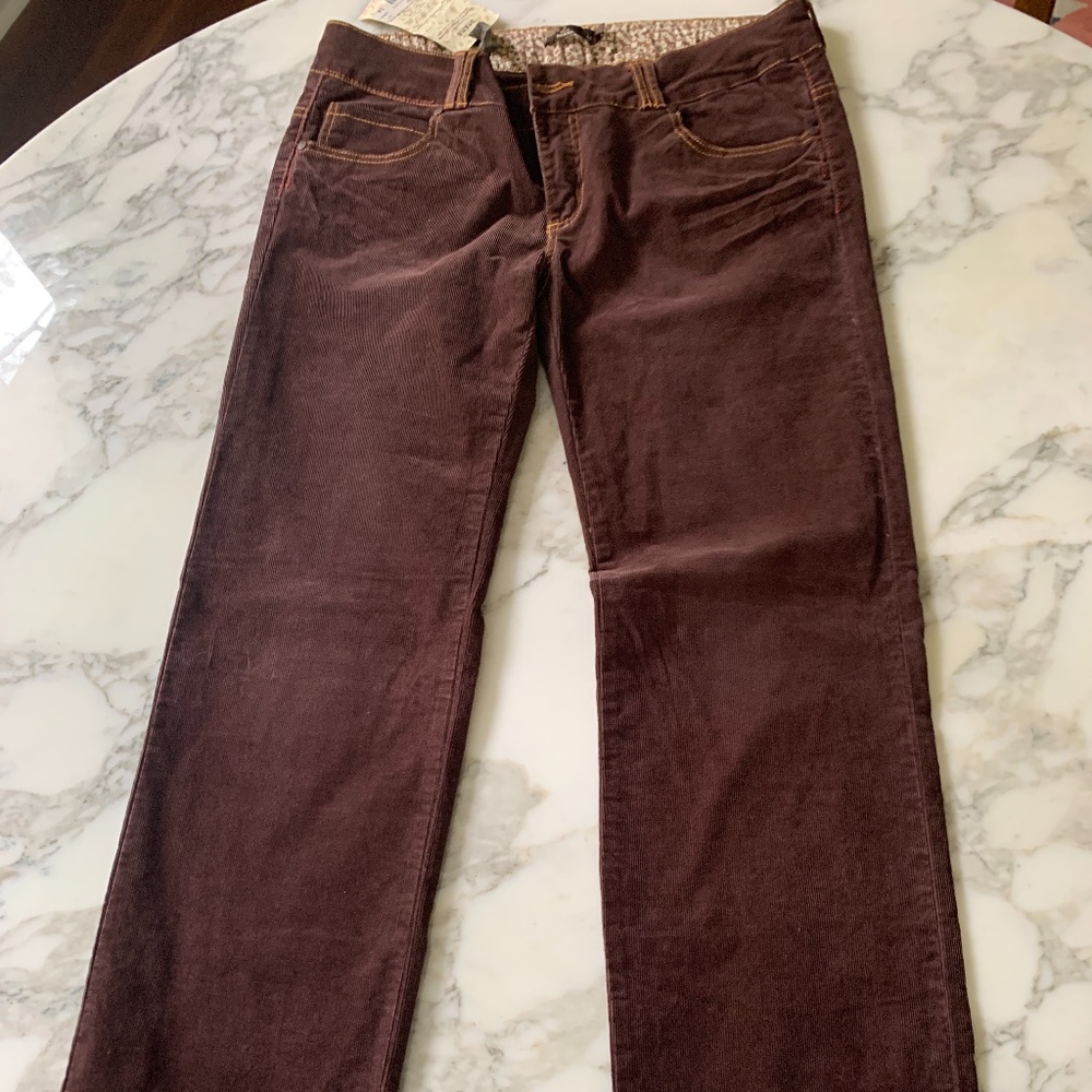 PRANA  Chocolate Brown Corduroy Pants NWT